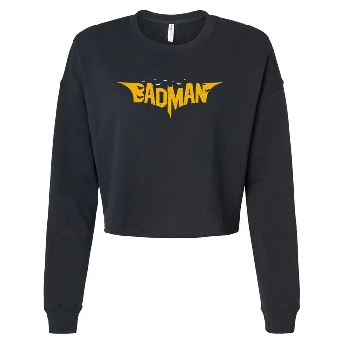 Badman Super Hero Cropped Pullover Crew