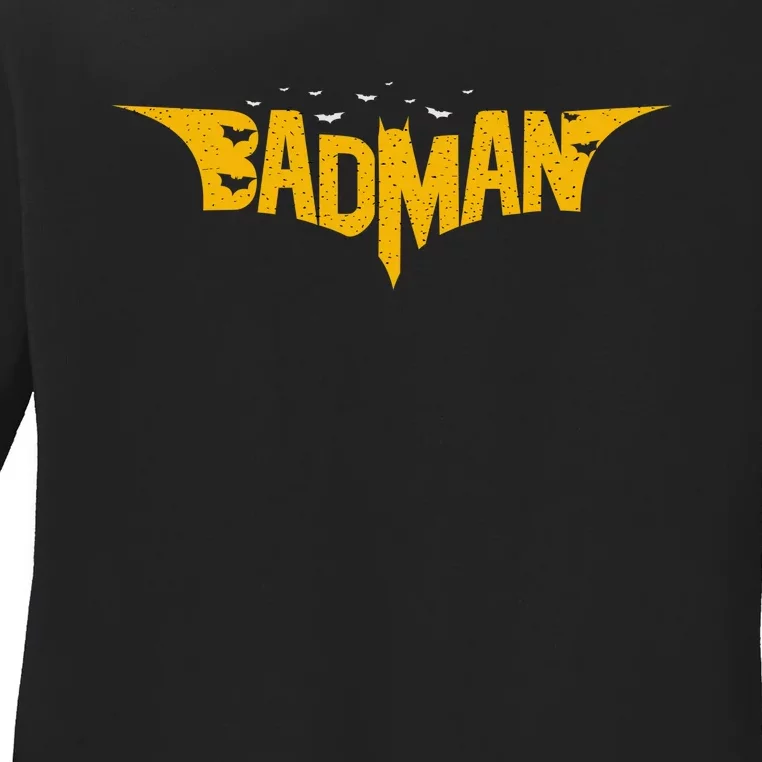 Badman Super Hero Ladies Long Sleeve Shirt