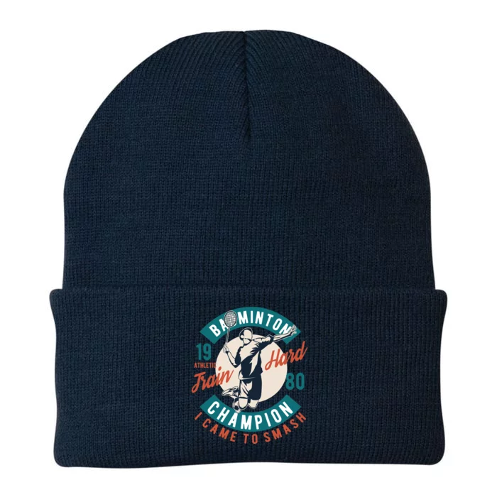 Badminton Champion Train Hard Knit Cap Winter Beanie