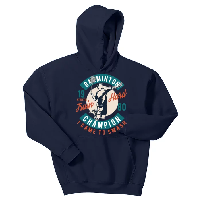 Badminton Champion Train Hard Kids Hoodie