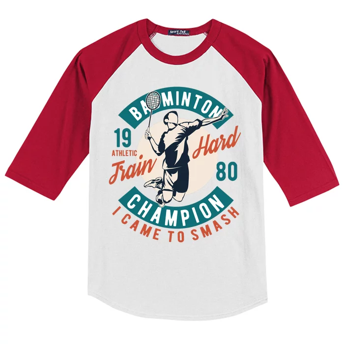 Badminton Champion Train Hard Kids Colorblock Raglan Jersey