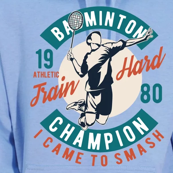 Badminton Champion Train Hard Unisex Surf Hoodie