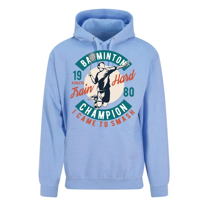 Badminton Champion Train Hard Unisex Surf Hoodie