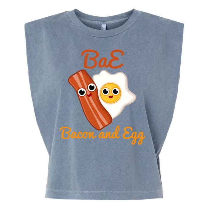 Bae Bacon And Eggs Funny Best Friends Garment-Dyed Women's Muscle Tee