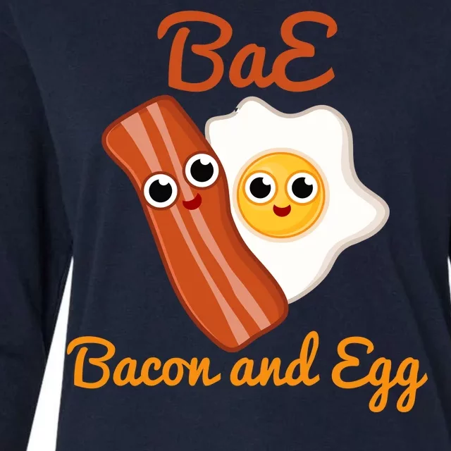 Bae Bacon And Eggs Funny Best Friends Womens Cotton Relaxed Long Sleeve T-Shirt