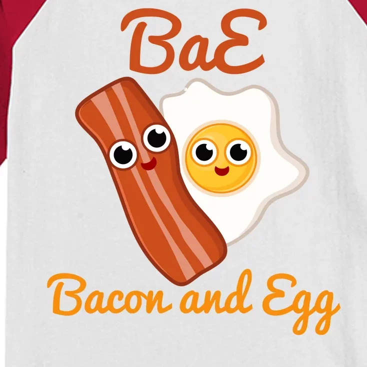 Bae Bacon And Eggs Funny Best Friends Kids Colorblock Raglan Jersey