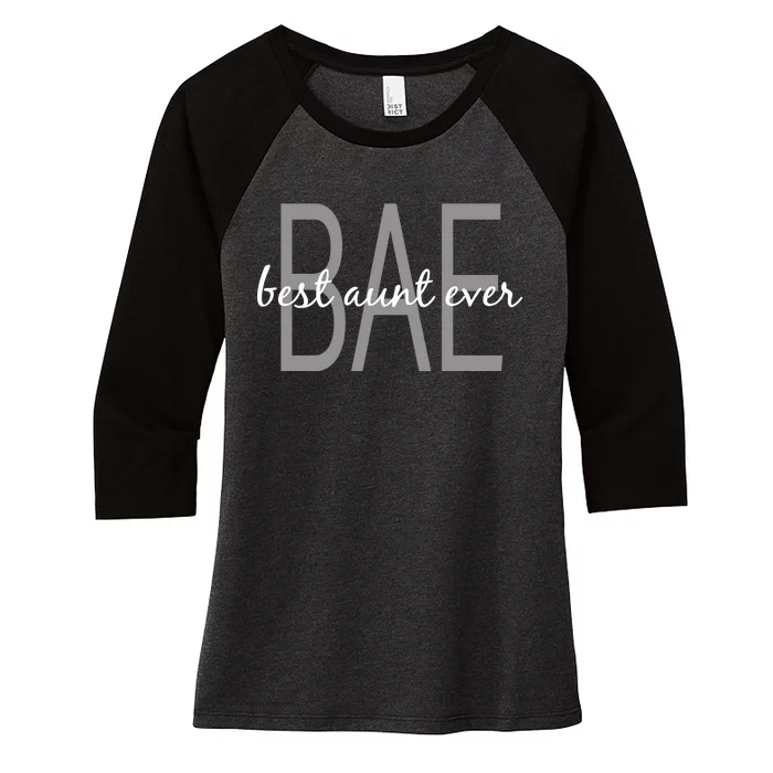 BAE Best Aunt Ever Women's Tri-Blend 3/4-Sleeve Raglan Shirt