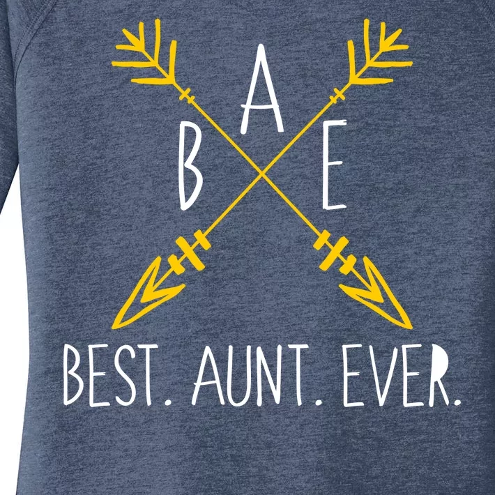 BAE Best Aunt Ever Arrows Logo Women's Perfect Tri Tunic Long Sleeve Shirt