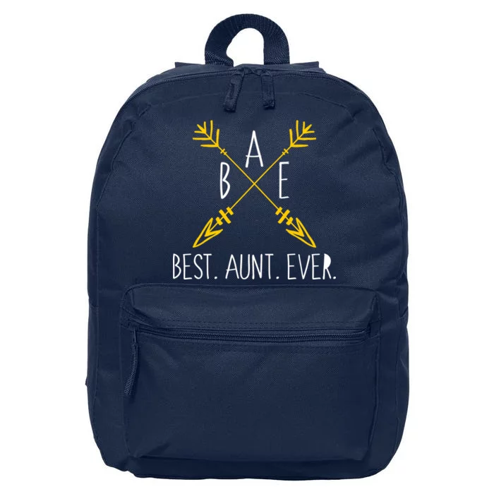 BAE Best Aunt Ever Arrows Logo 16 in Basic Backpack