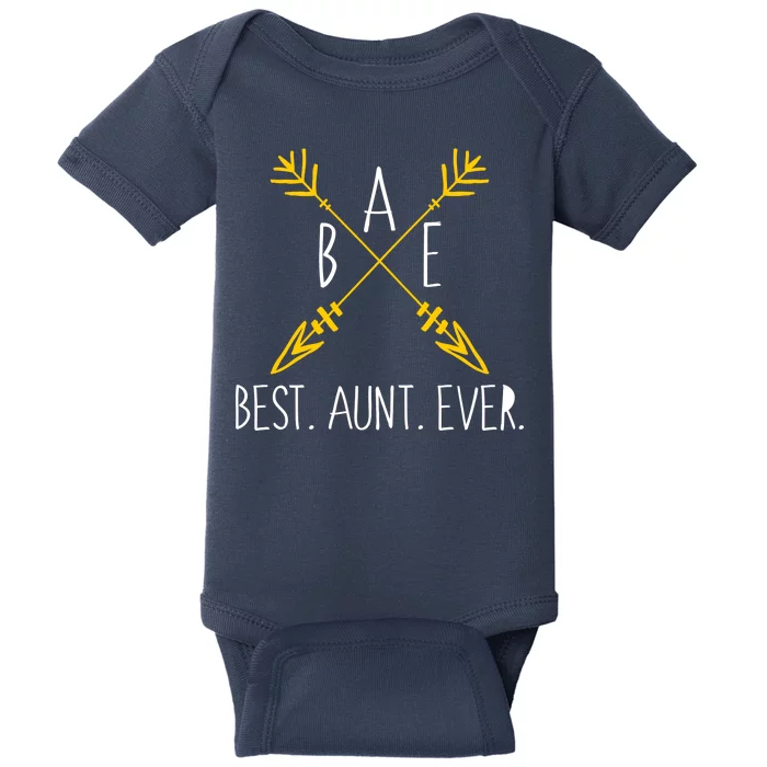 BAE Best Aunt Ever Arrows Logo Baby Bodysuit