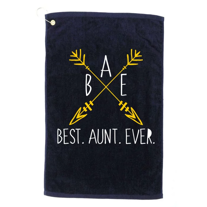 BAE Best Aunt Ever Arrows Logo Platinum Collection Golf Towel