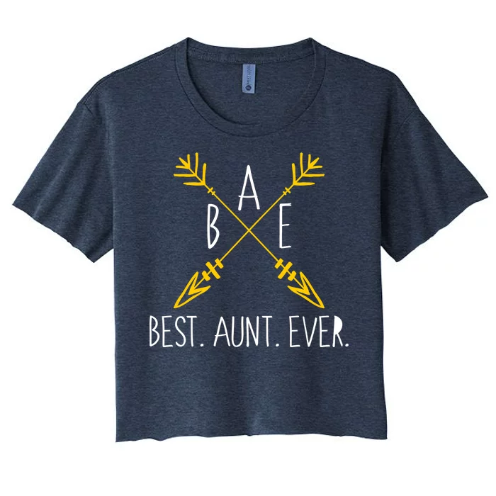 BAE Best Aunt Ever Arrows Logo Women's Crop Top Tee