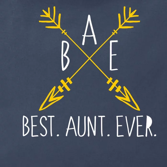 BAE Best Aunt Ever Arrows Logo Zip Tote Bag