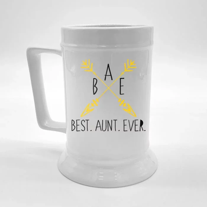 BAE Best Aunt Ever Arrows Logo Front & Back Beer Stein