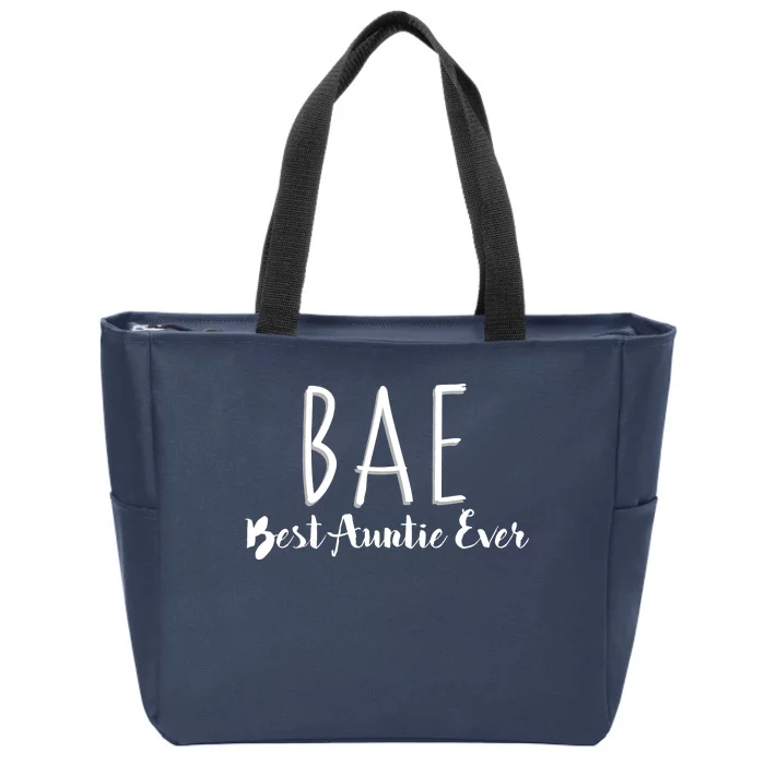 BAE Best Auntie Ever Zip Tote Bag