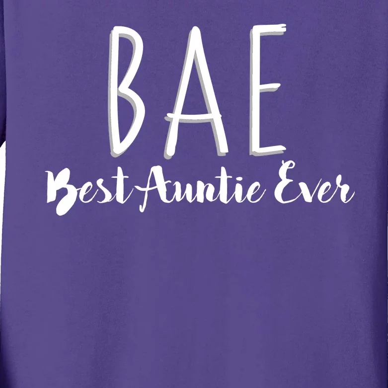 BAE Best Auntie Ever Kids Long Sleeve Shirt