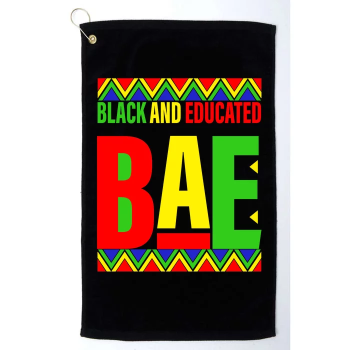 Bae Black And Educated Proud African Platinum Collection Golf Towel