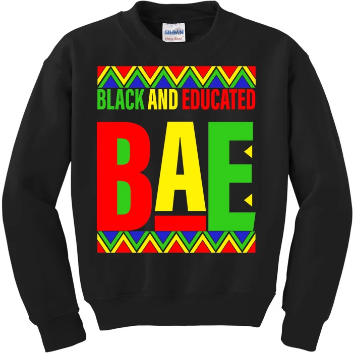 Bae Black And Educated Proud African Kids Sweatshirt