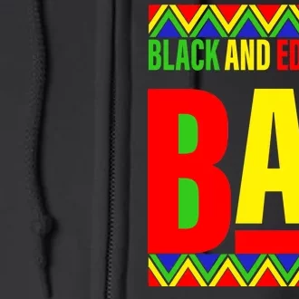 Bae Black And Educated Proud African Full Zip Hoodie