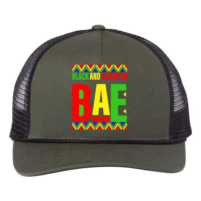 Bae Black And Educated Proud African Retro Rope Trucker Hat Cap