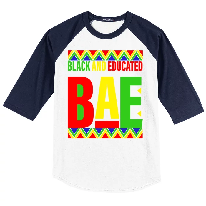 Bae Black And Educated Proud African Baseball Sleeve Shirt