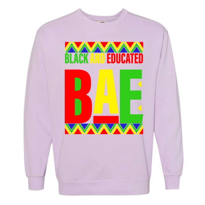 Bae Black And Educated Proud African Garment-Dyed Sweatshirt