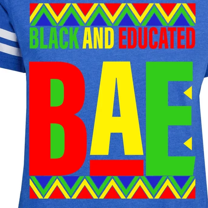 Bae Black And Educated Proud African Enza Ladies Jersey Football T-Shirt