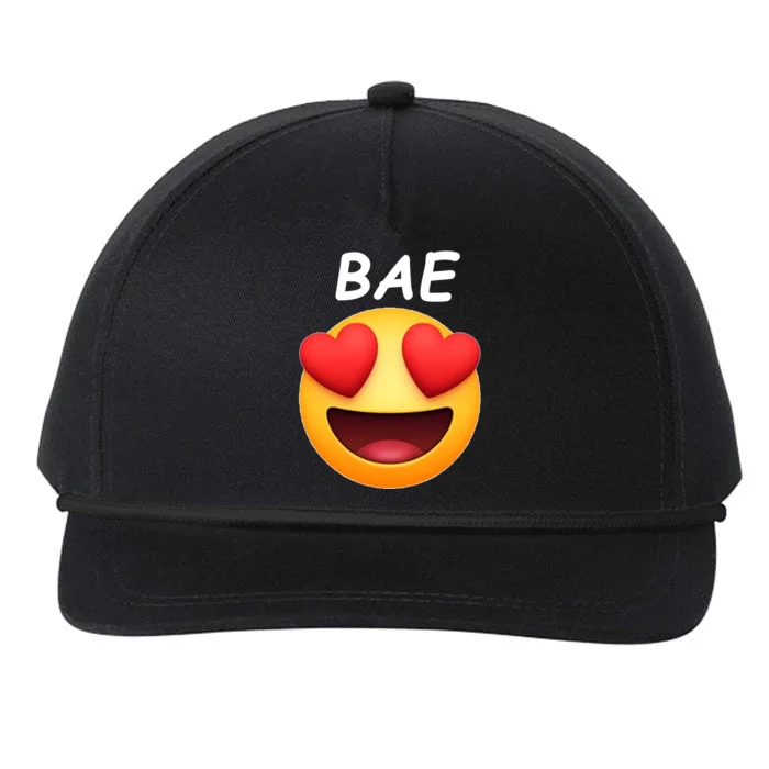 Bae Emoji Heart Snapback Five-Panel Rope Hat