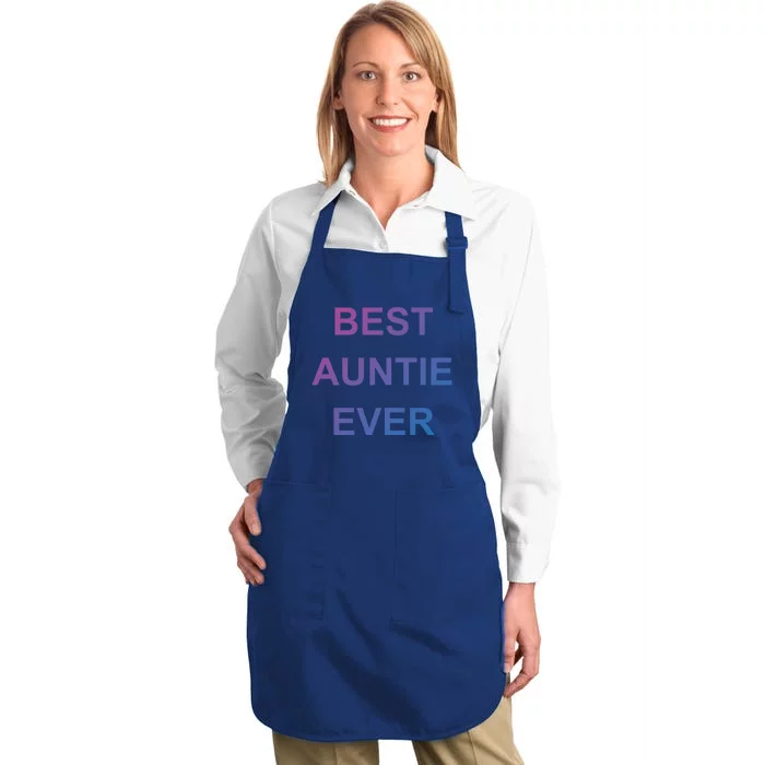 Best Auntie Ever Gift Full-Length Apron With Pocket