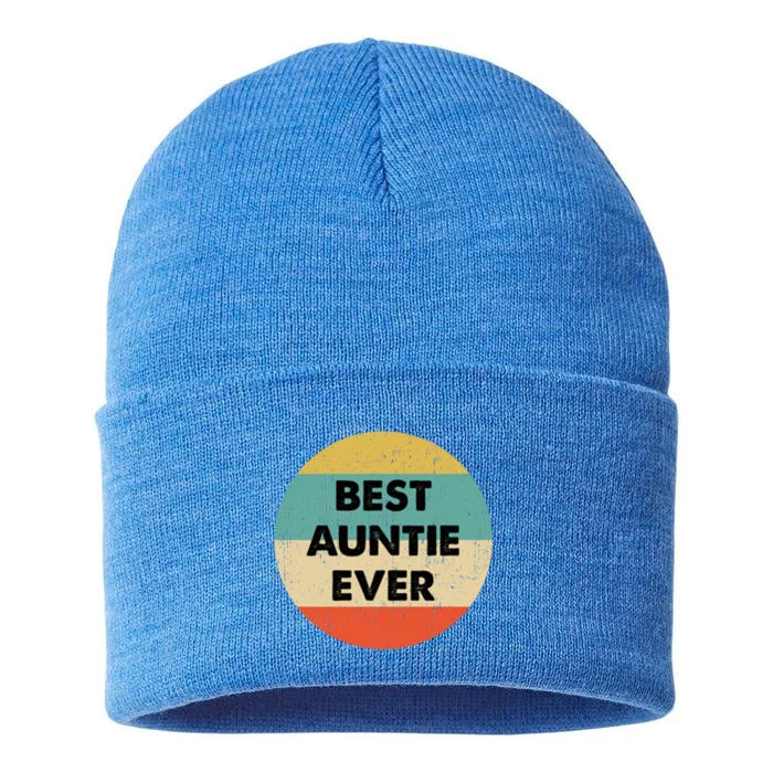 Best Auntie Ever Great Gift Sustainable Knit Beanie