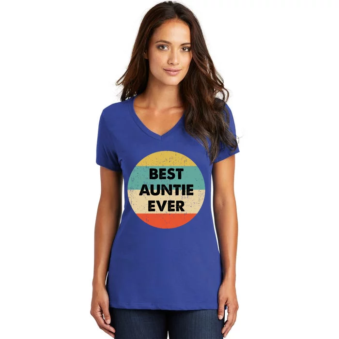 Best Auntie Ever Great Gift Women's V-Neck T-Shirt