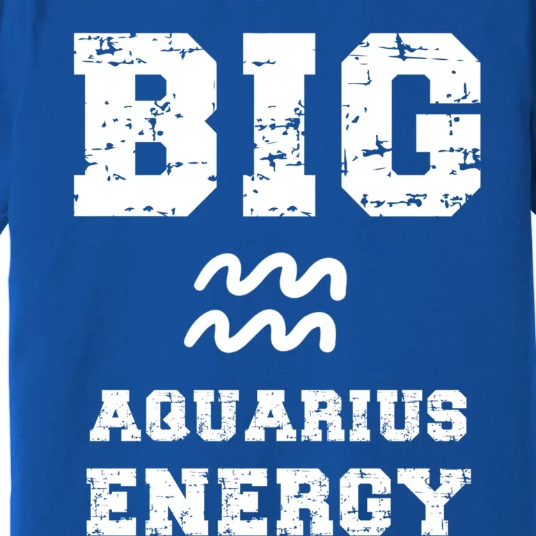 Big Aquarius Energy January February Birthday Zodiac Funny Gift Premium T-Shirt