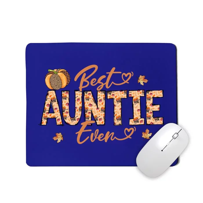 Best Auntie Ever Thankful Fall Leaves Autumn Thanksgiving Gift Mousepad