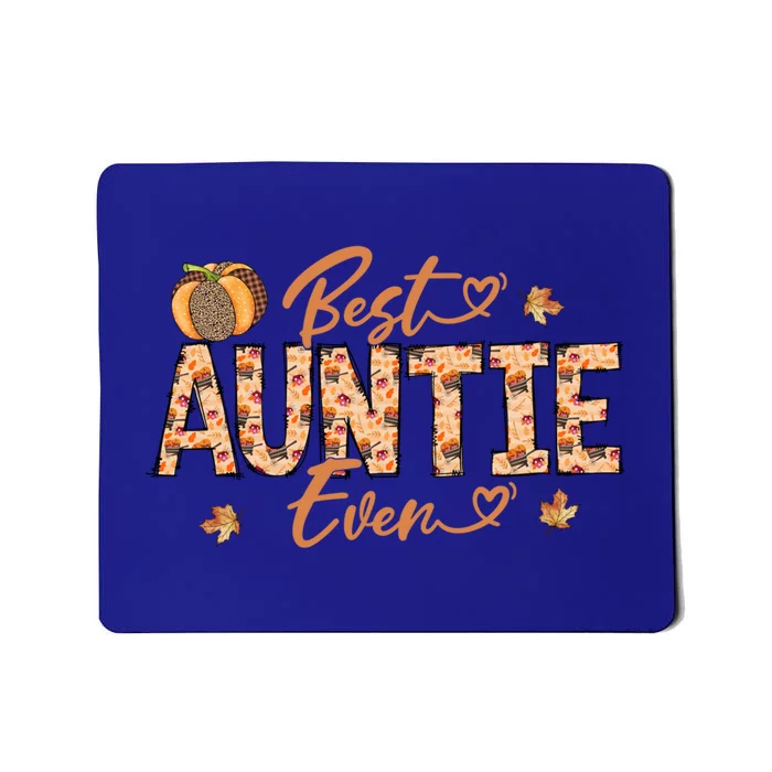 Best Auntie Ever Thankful Fall Leaves Autumn Thanksgiving Gift Mousepad