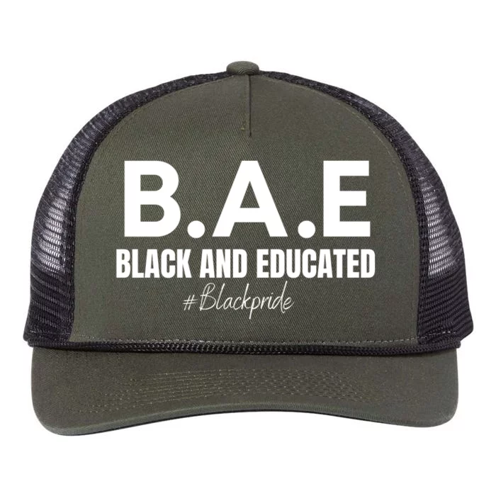 Black And Educated Pride Retro Rope Trucker Hat Cap