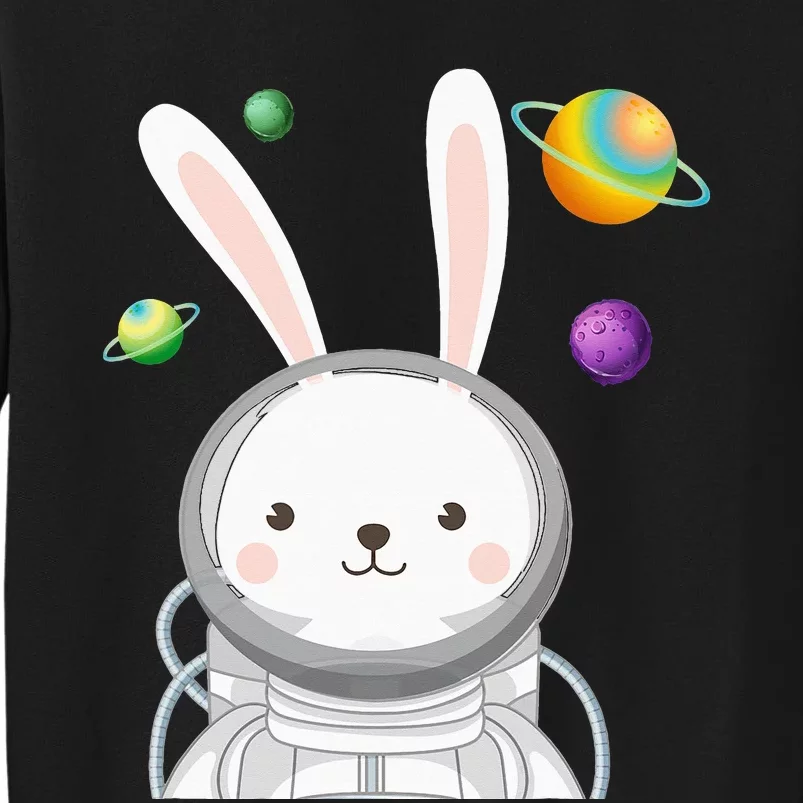 Bunny Astronaut Easter Day Cute Space Rabbit Tall Sweatshirt