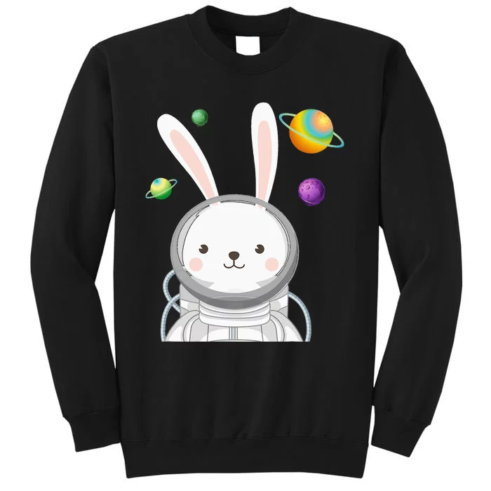 Bunny Astronaut Easter Day Cute Space Rabbit Tall Sweatshirt