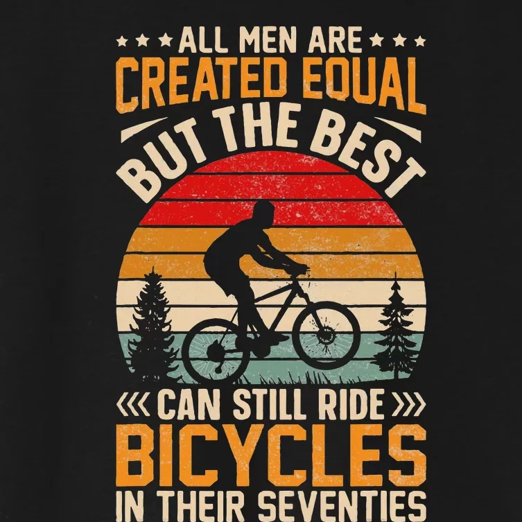 Bike All Equal But The Best Ride Bicycles Seventies Women's Crop Top Tee