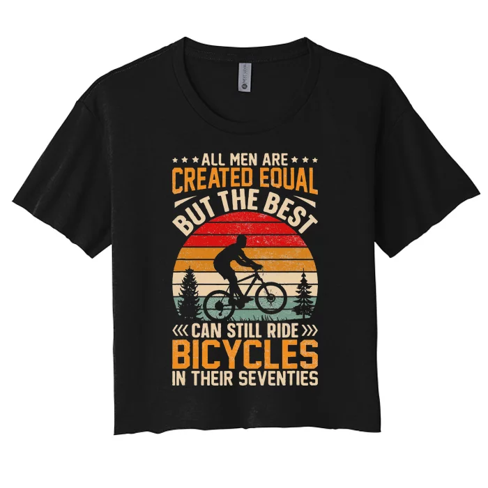 Bike All Equal But The Best Ride Bicycles Seventies Women's Crop Top Tee