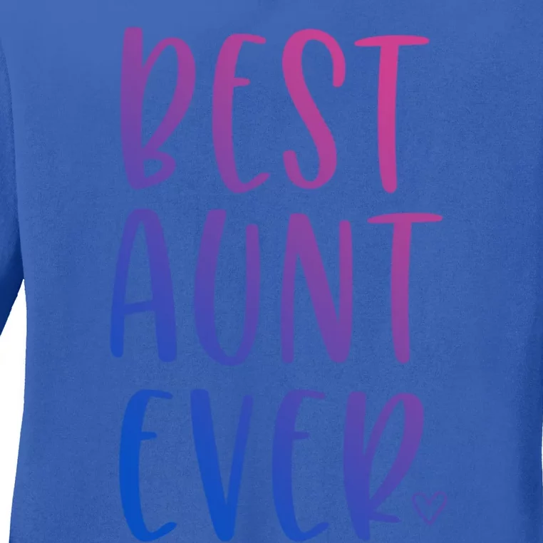 Best Aunt Ever Auntie Gift Ladies Long Sleeve Shirt