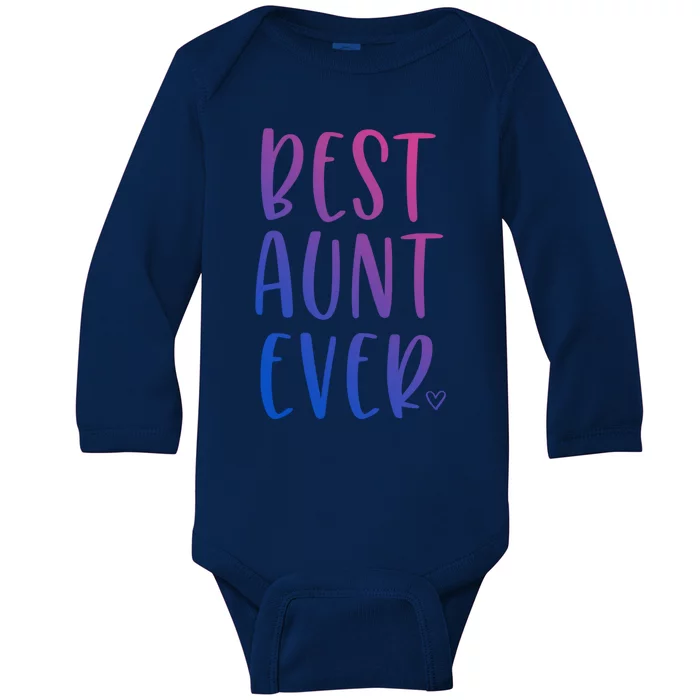 Best Aunt Ever Auntie Gift Baby Long Sleeve Bodysuit