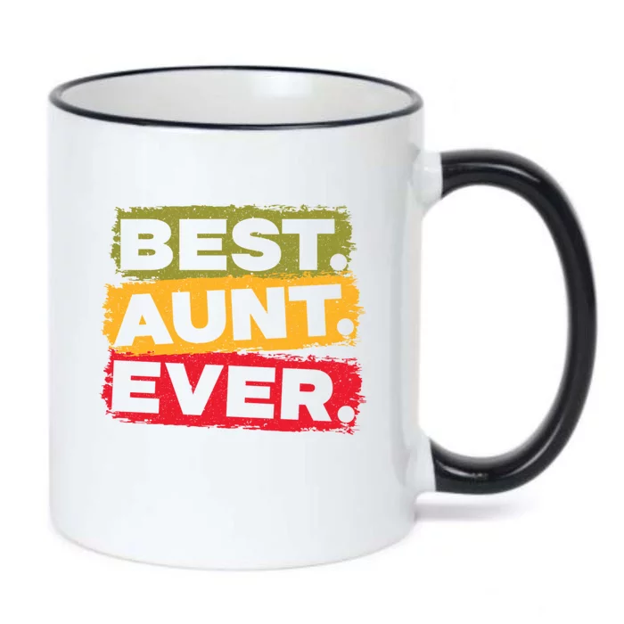 Best Aunt Ever Auntie Funny Gift Black Color Changing Mug