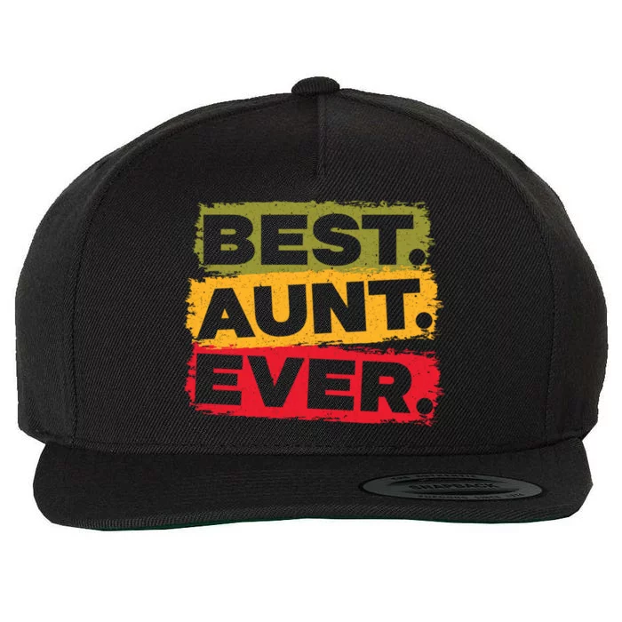 Best Aunt Ever Auntie Funny Gift Wool Snapback Cap