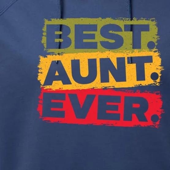 Best Aunt Ever Auntie Funny Gift Performance Fleece Hoodie