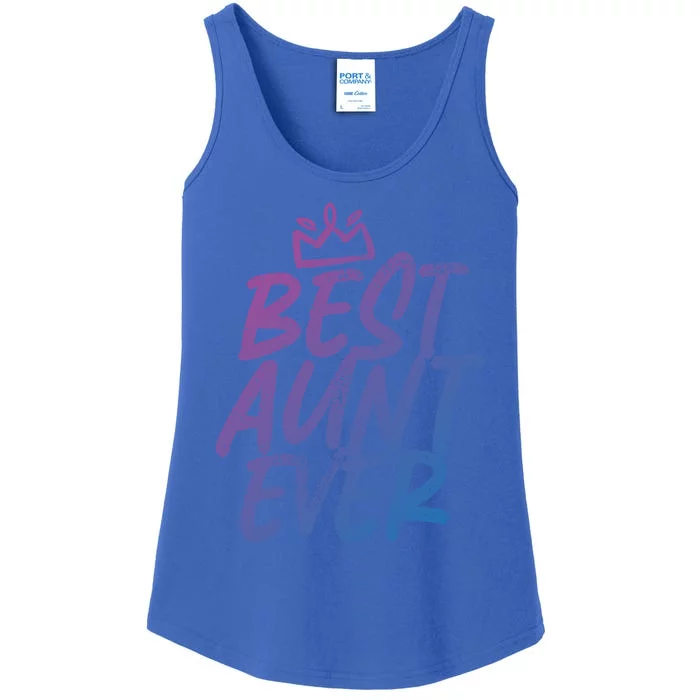 Best Aunt Ever Cute And Funny Bae Auntie Gift Ladies Essential Tank