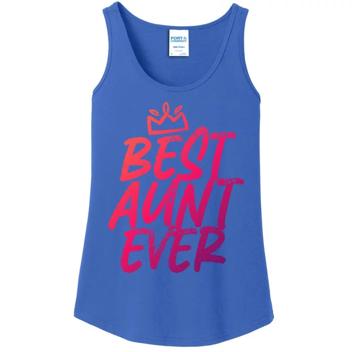 Best Aunt Ever Cute And Funny Bae Auntie Gift Ladies Essential Tank