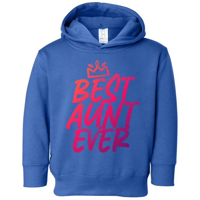 Best Aunt Ever Cute And Funny Bae Auntie Gift Toddler Hoodie