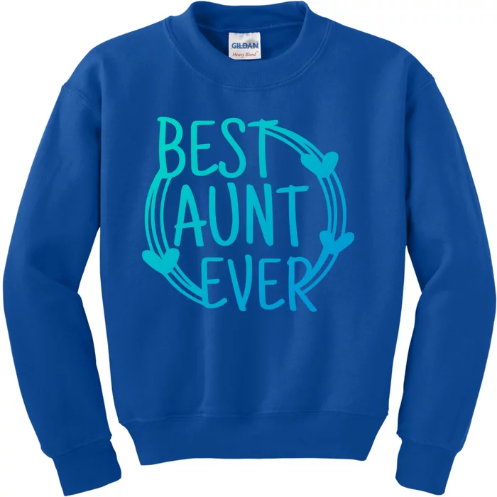 Best Aunt Ever Love Heart Gift Kids Sweatshirt