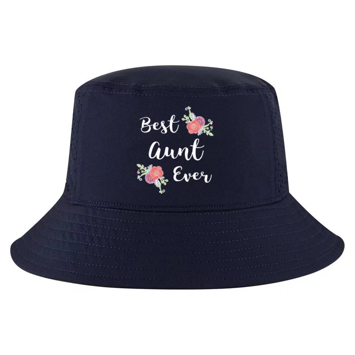 Best Aunt Ever Cool Gift Pink Flowers Floral Aunt Gift Cool Comfort Performance Bucket Hat