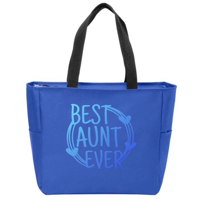 Best Aunt Ever Love Heart Gift Zip Tote Bag